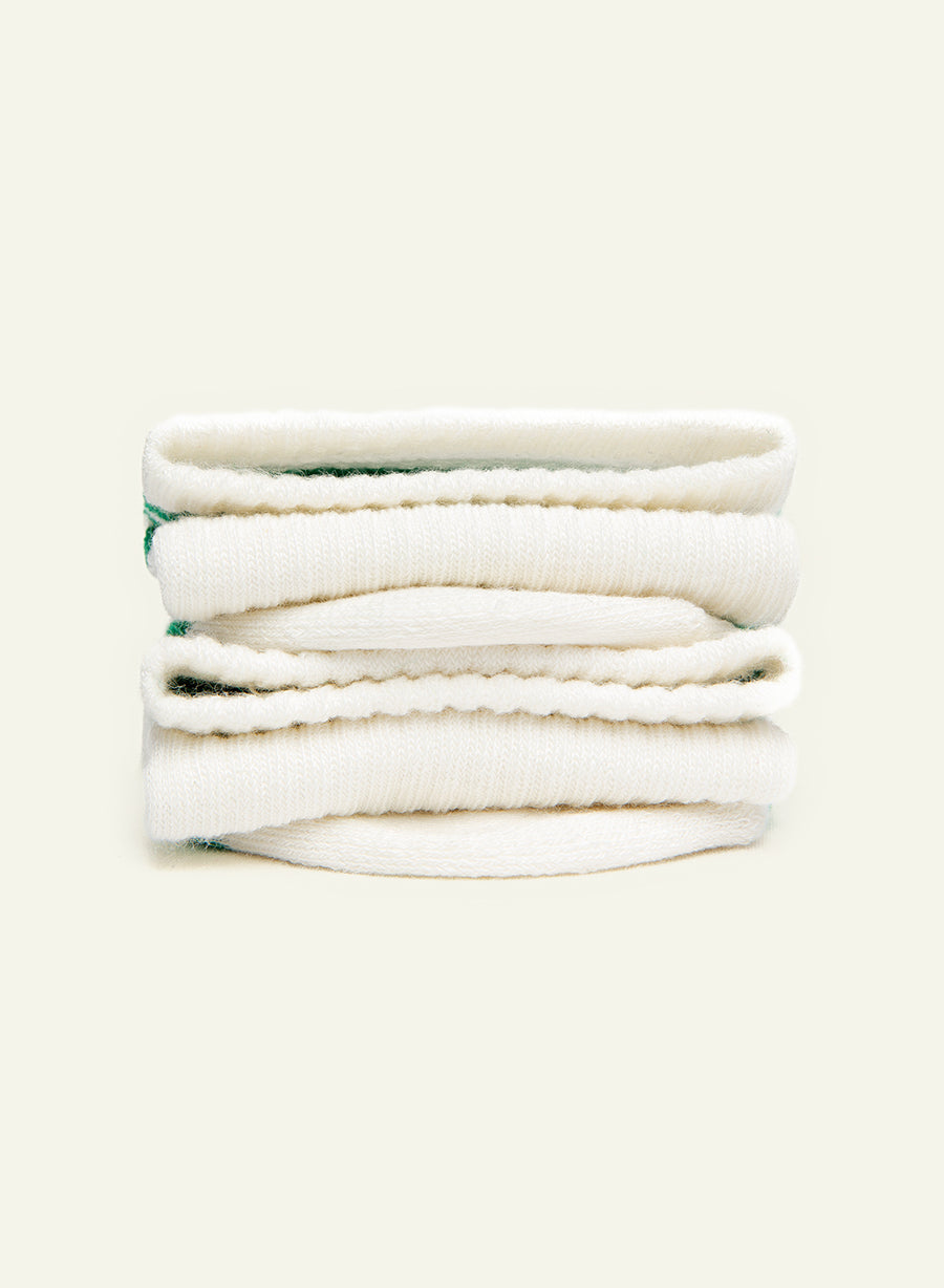 Chaussettes bouclette Bouclette rayée vert - vue 1 - Archiduchesse