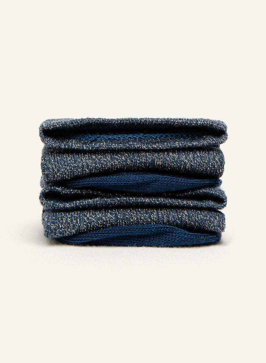 Chaussettes pailletées Pailletée Bleu Bergère - vue 1 - Archiduchesse