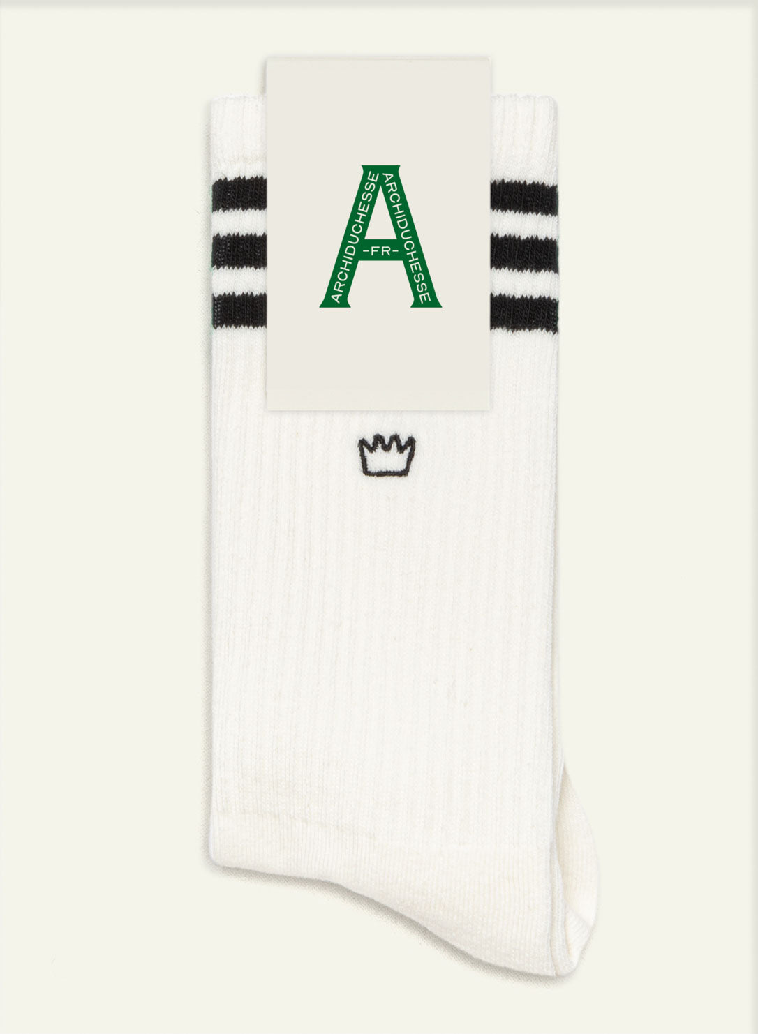 Chaussettes Bouclette rayée noire classique - vue 3 - Archiduchesse