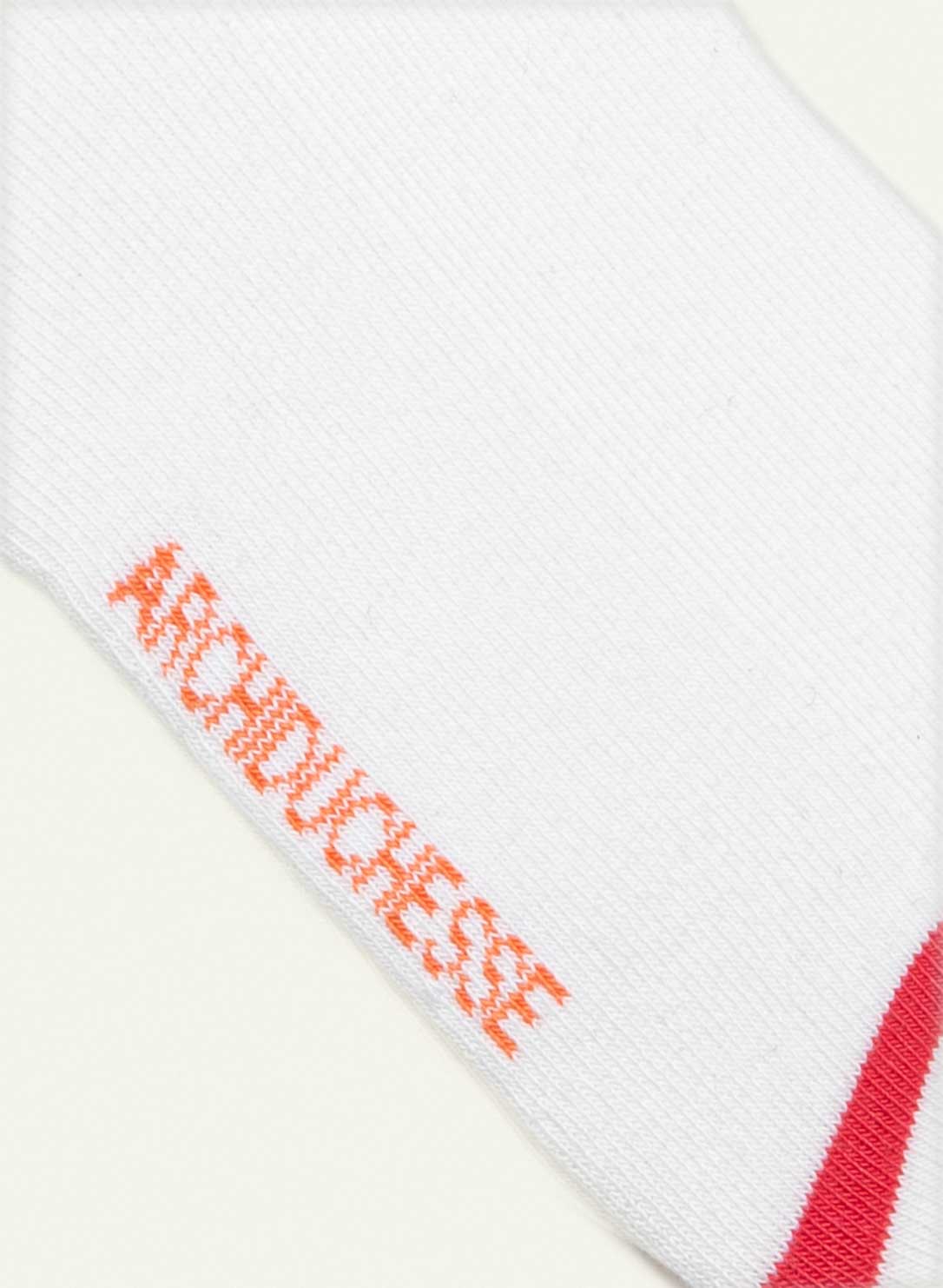Chaussettes Bouclette rayée fuschia et pêche - vue 4 - Archiduchesse